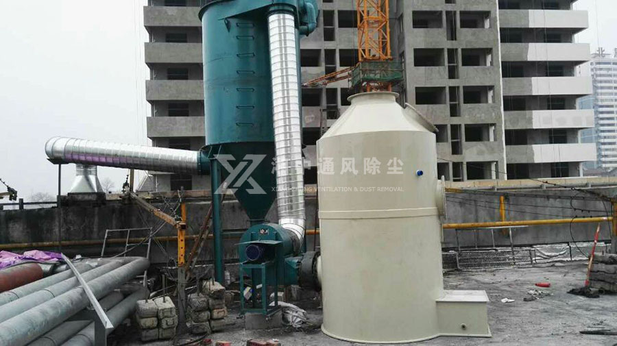 湖南懷化市中央樓盤(pán)（生物質(zhì)鍋爐）煙氣除塵現場(chǎng)圖片
